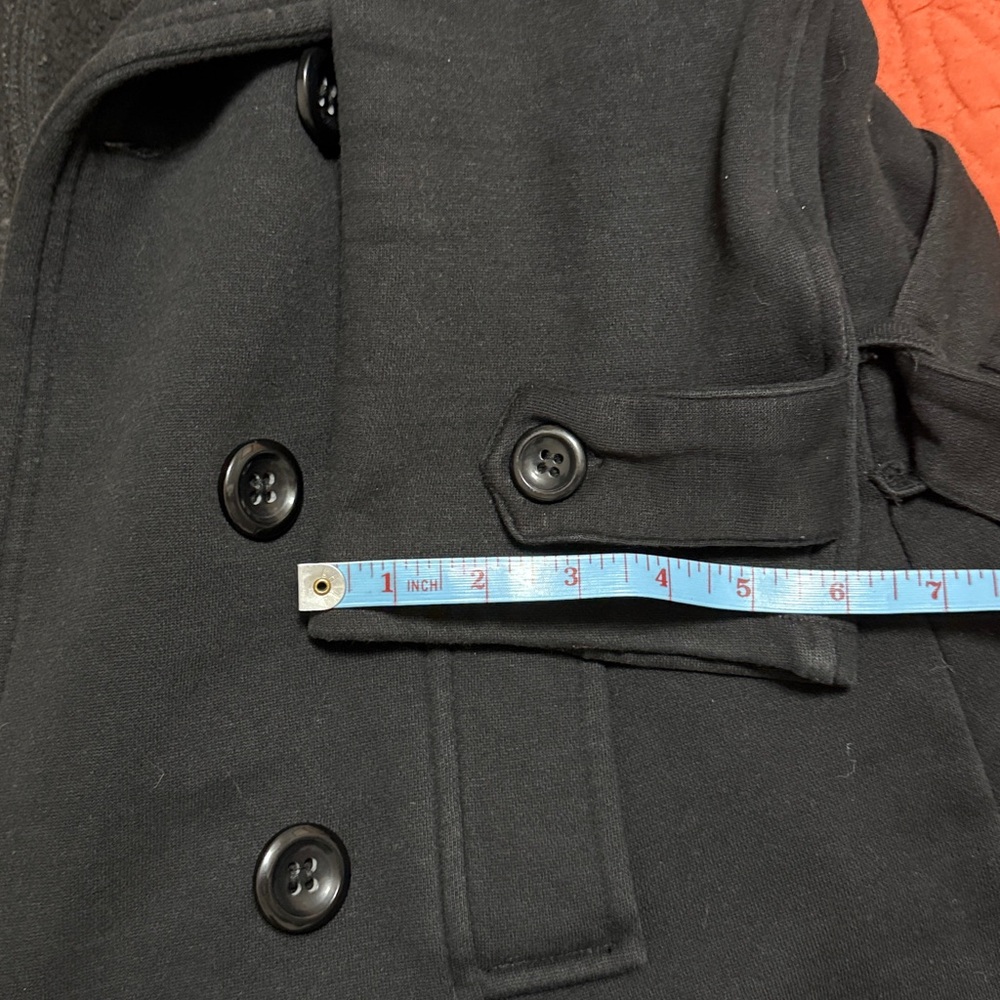 Full Tilt Black Hooded Trench Coat - Picture 9 of 9